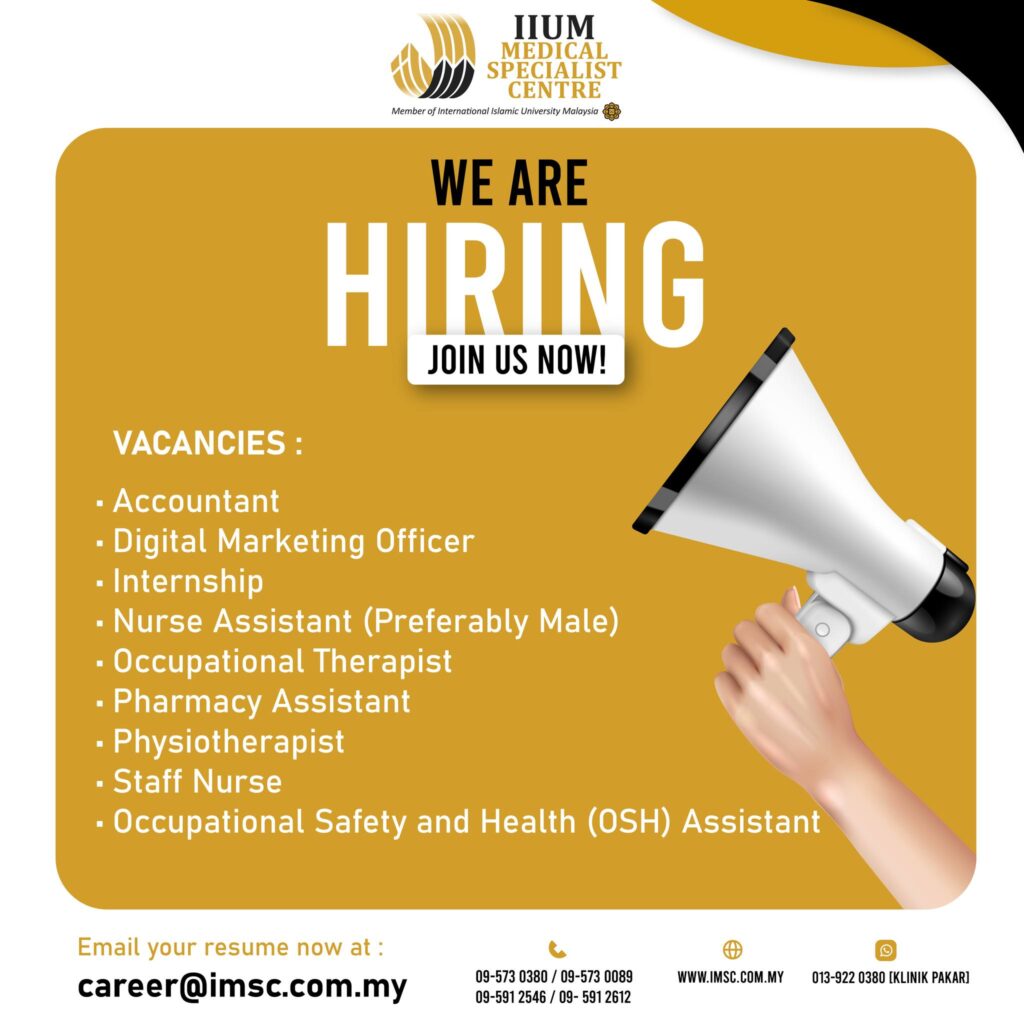 Peluang Kerjaya IIUM Medical Specialist Centre