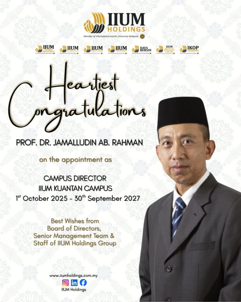 Prof. Dr. Jamalludin Ab. Rahman IIUM Kuantan Campus Director